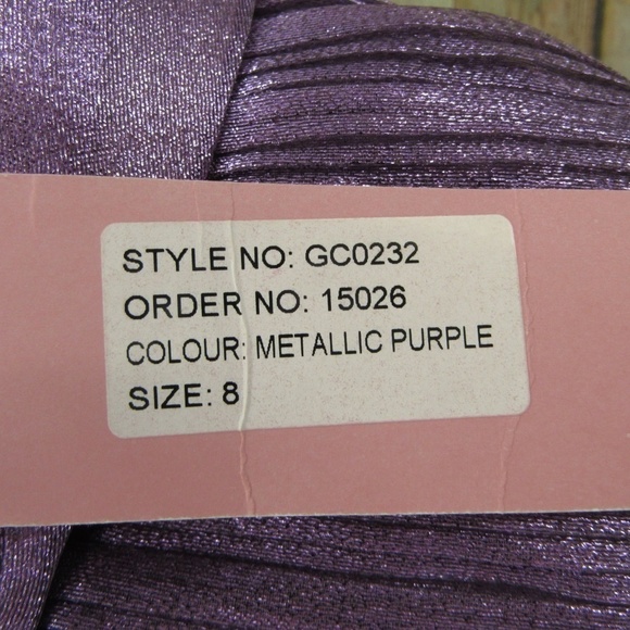 Collective The Label Metallic Purple Off Shoulder Dress 8 - Picture 8 of 16